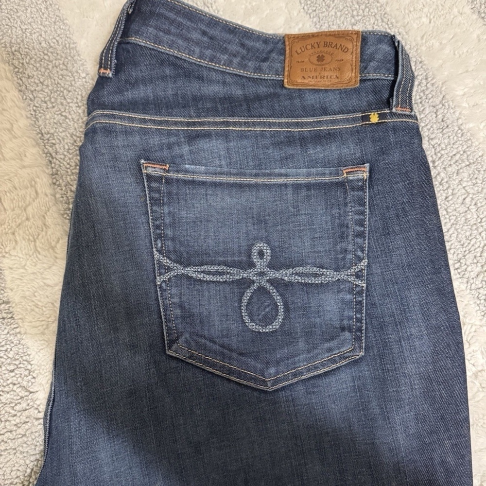 Lucky Brand "Ginger Skinny" Size 18W Ankle Medium Wash High-Rise Jeans - EUC - Picture 2 of 5
